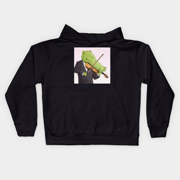 Croco sad life 3 Kids Hoodie by Yanzo